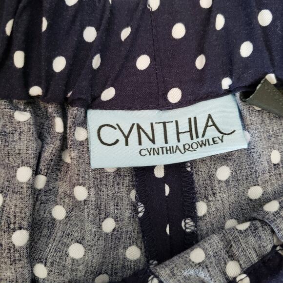 Cynthia Rowley Wide Leg Casual Pants Lounge Loose Fit Navy - S - Picture 8 of 10